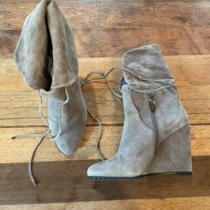 WHITE HOUSE BLACK MARKET Suede High/Low Boots